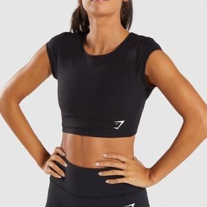 black gymshark dreamy crop top